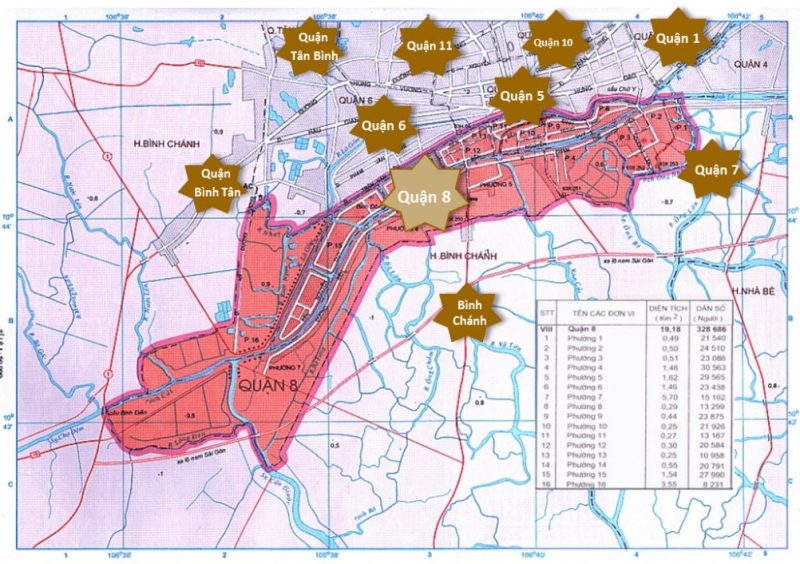 bản đồ quận 8 tphcm (thành phố hồ chí minh)