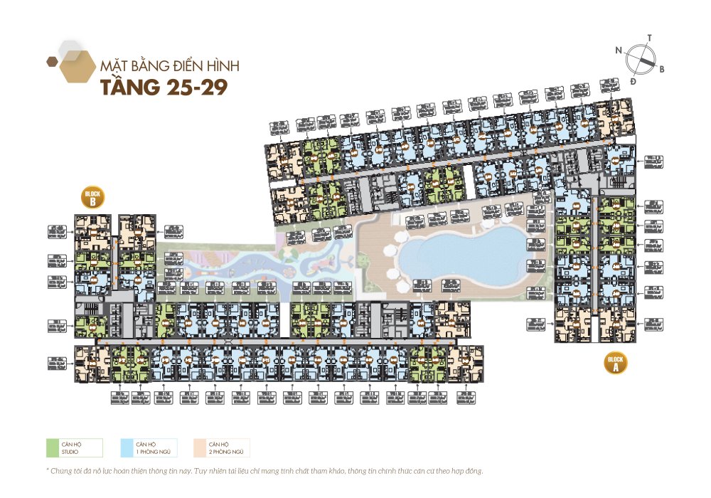 mặt bằng căn hộ legacy central tầng 25-29 / legacy prime kim oanh