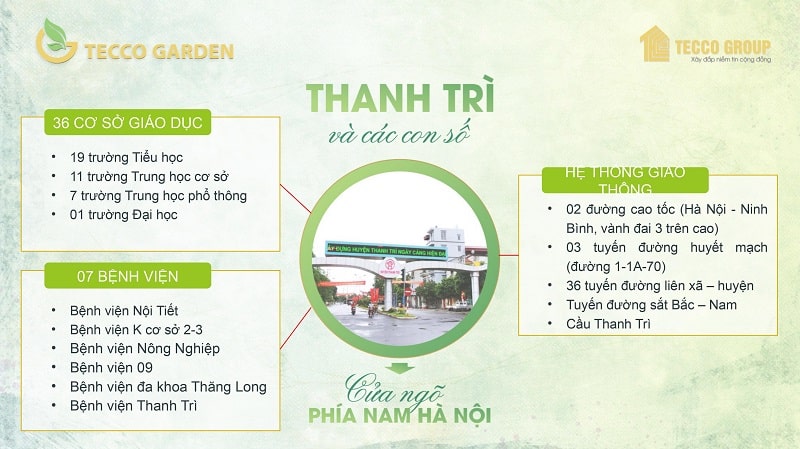 tiện ích tại khu dân cư tecco garden thanh trì