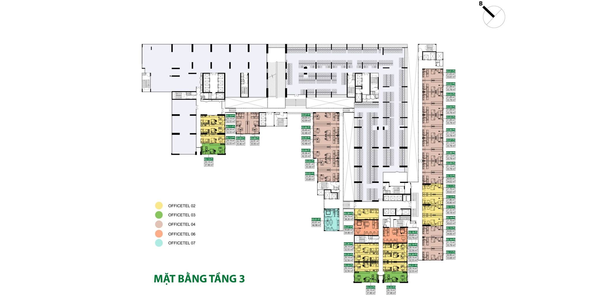 mặt bằng tầng căn hộ Picity Sky Park