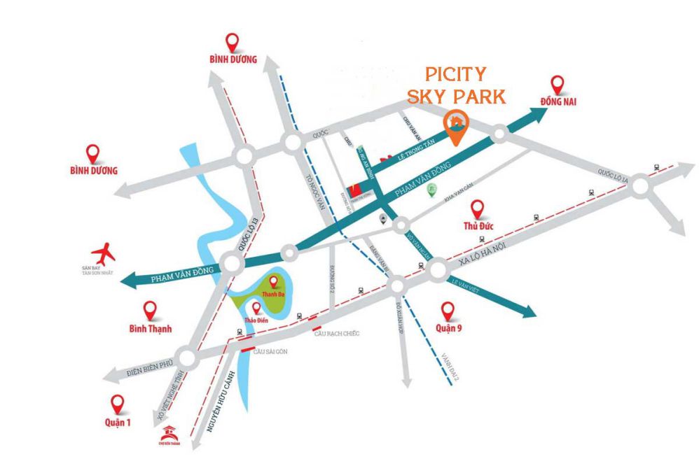 VỊ TRÍ PICITY SKY PARK BÌNH DƯƠNG