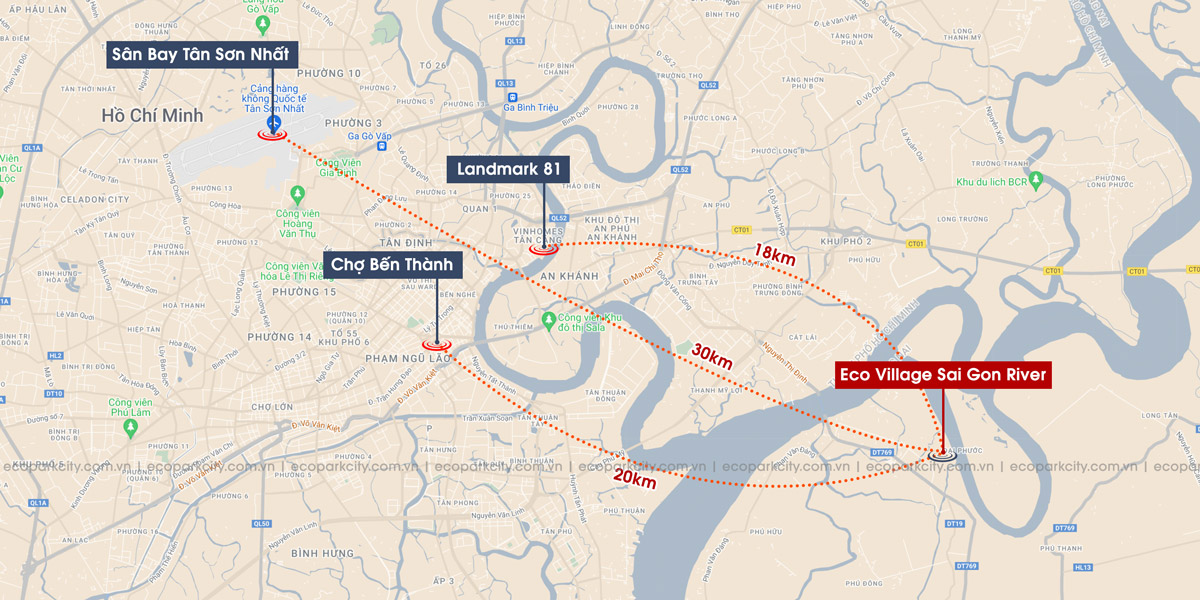 Vị trí Eco Village Saigon River - Dự án Ecopark Nhơn Trạch Đồng Nai Vị trí Eco Village Saigon River - Dự án Ecopark Nhơn Trạch Đồng Nai