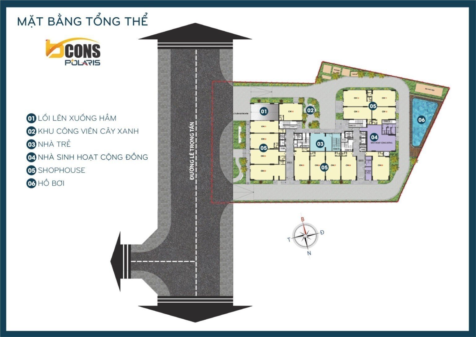 tiện ích nội khu căn hộ Bcons Polaris