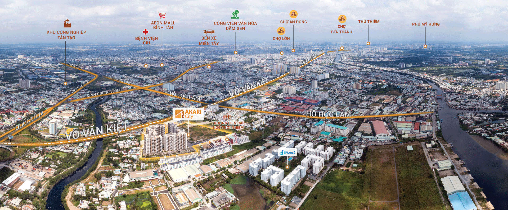 vị trí căn hộ akari city quận bình tân ở đâu