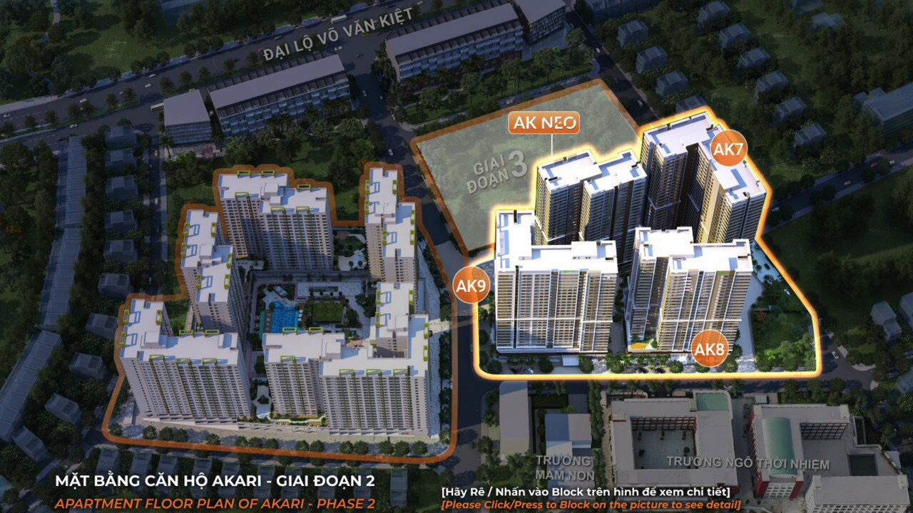 Mặt bằng Akari CITY phase 2 giai đoạn 2 NAM LONG GROUP