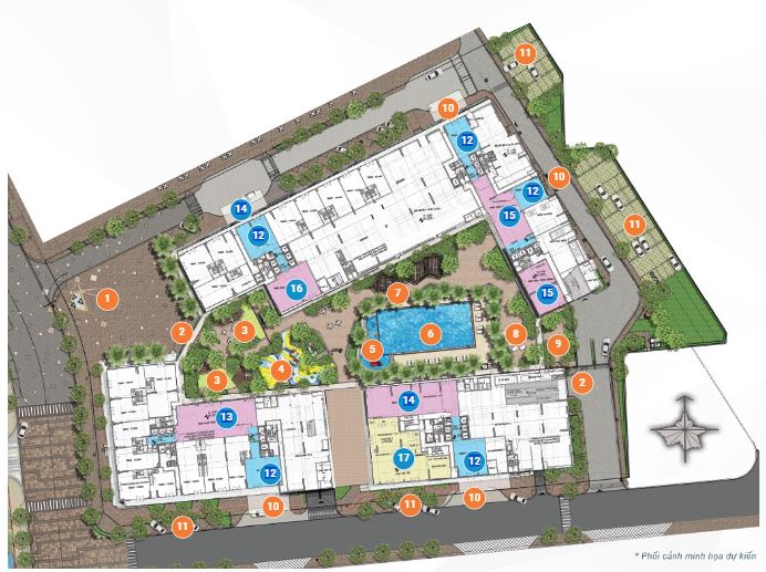 mặt bằng tiện ích AKARI CITY Phase 2 GIAI ĐOẠN 2 tháp AK 7 8 9 AK NEO
