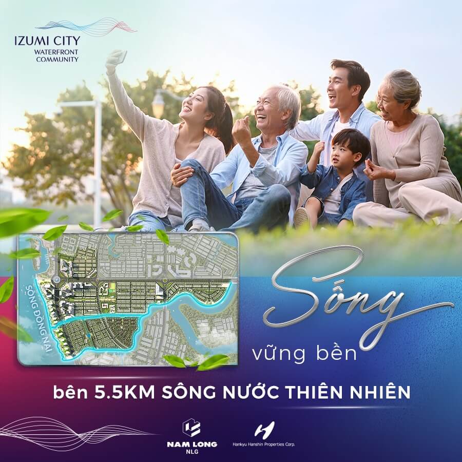 tiện ích giải trí bên sông Đồng Nai khu đô thị Izumi City