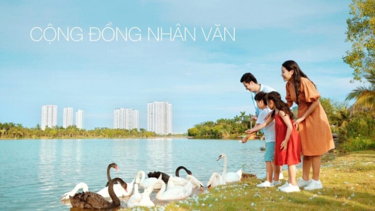 khu đô thị Ecopark có hồ chim thiên nga 