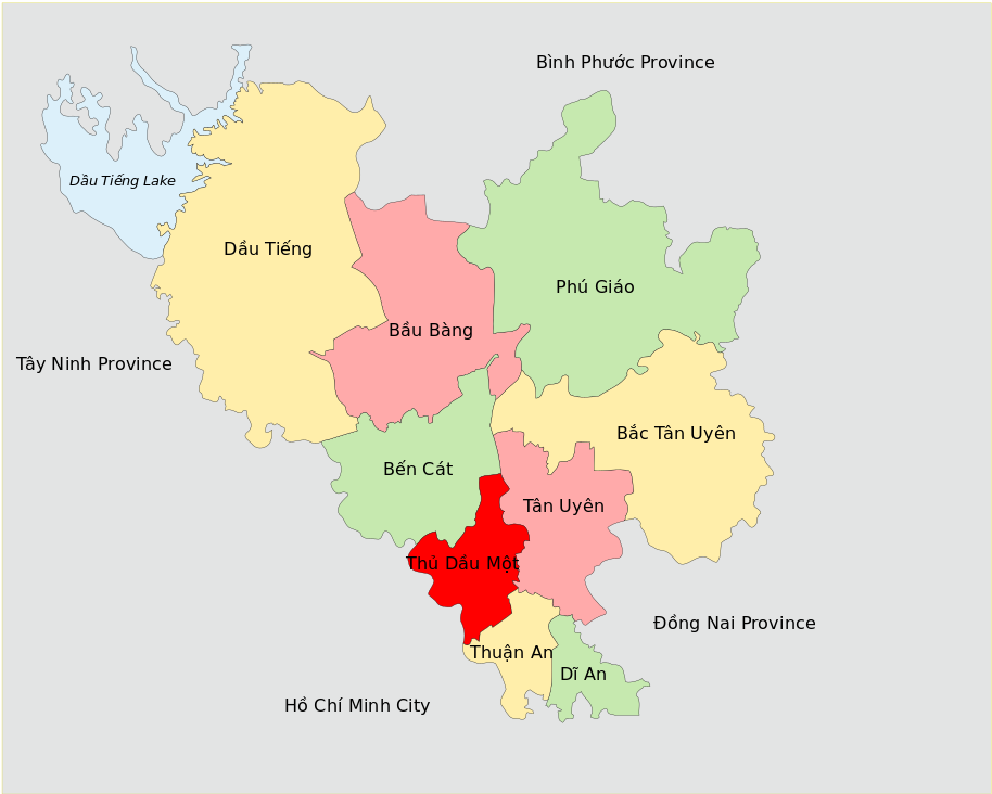 BẢN ĐỒ HÀNH CHÍNH TỈNH BÌNH DƯƠNG BẢN ĐỒ HÀNH CHÍNH TỈNH BÌNH DƯƠNG