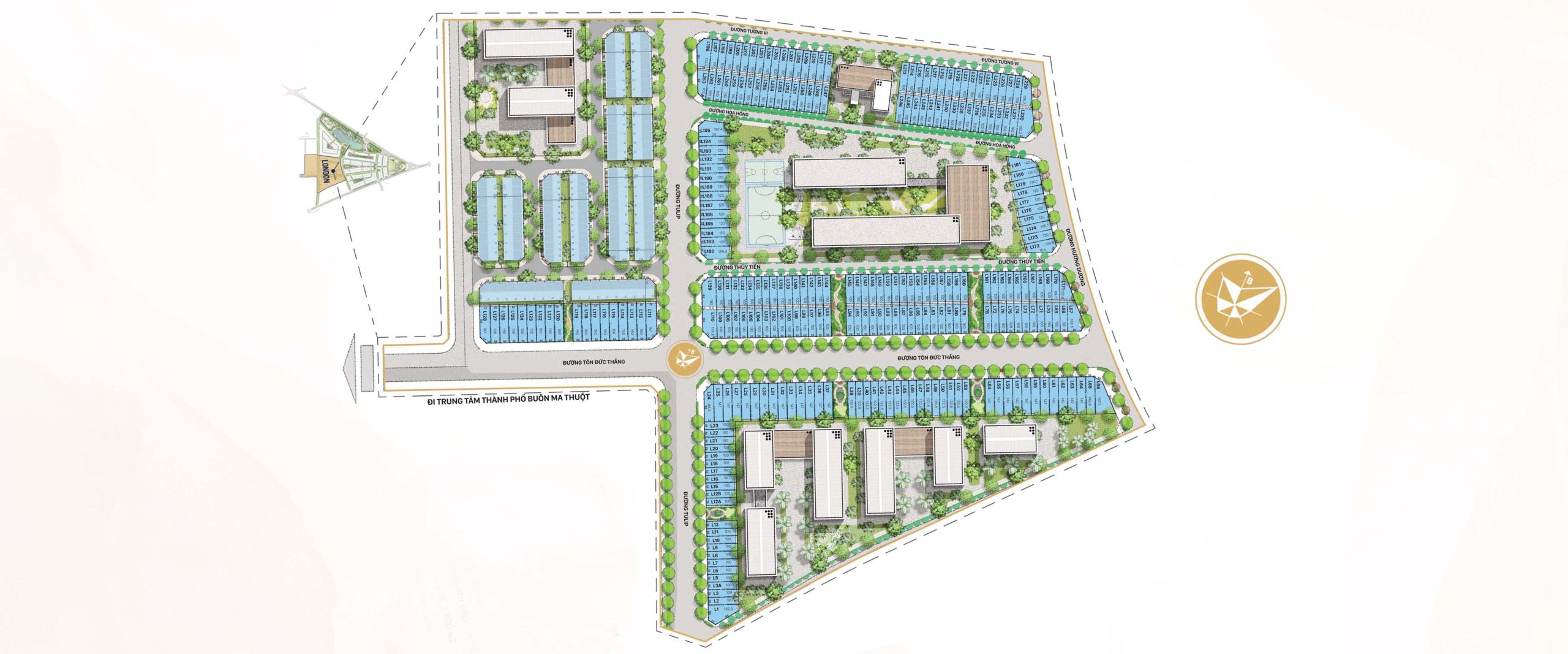 Mặt bằng phân khu LONDON - ECOCITY PREMIA