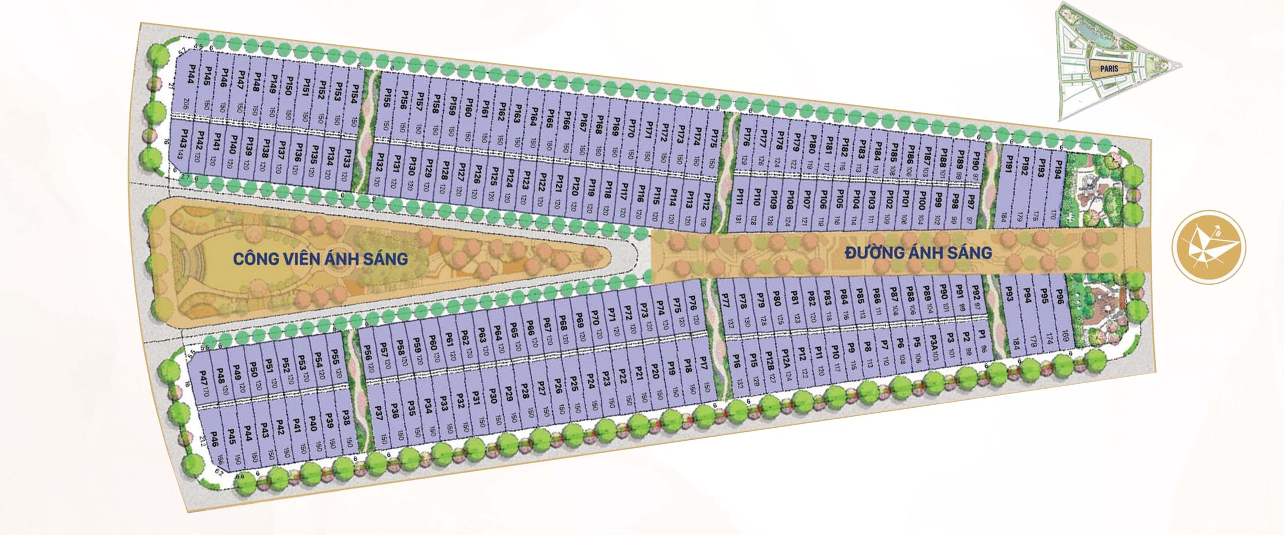 Mặt bằng phân khu PARIS - ECOCITY PREMIA