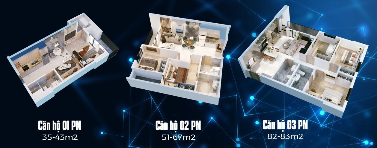 DatXanh Homes ParkView layout thiet ke mat bang can ho diamond boulevard 1 2 3 phong ngu