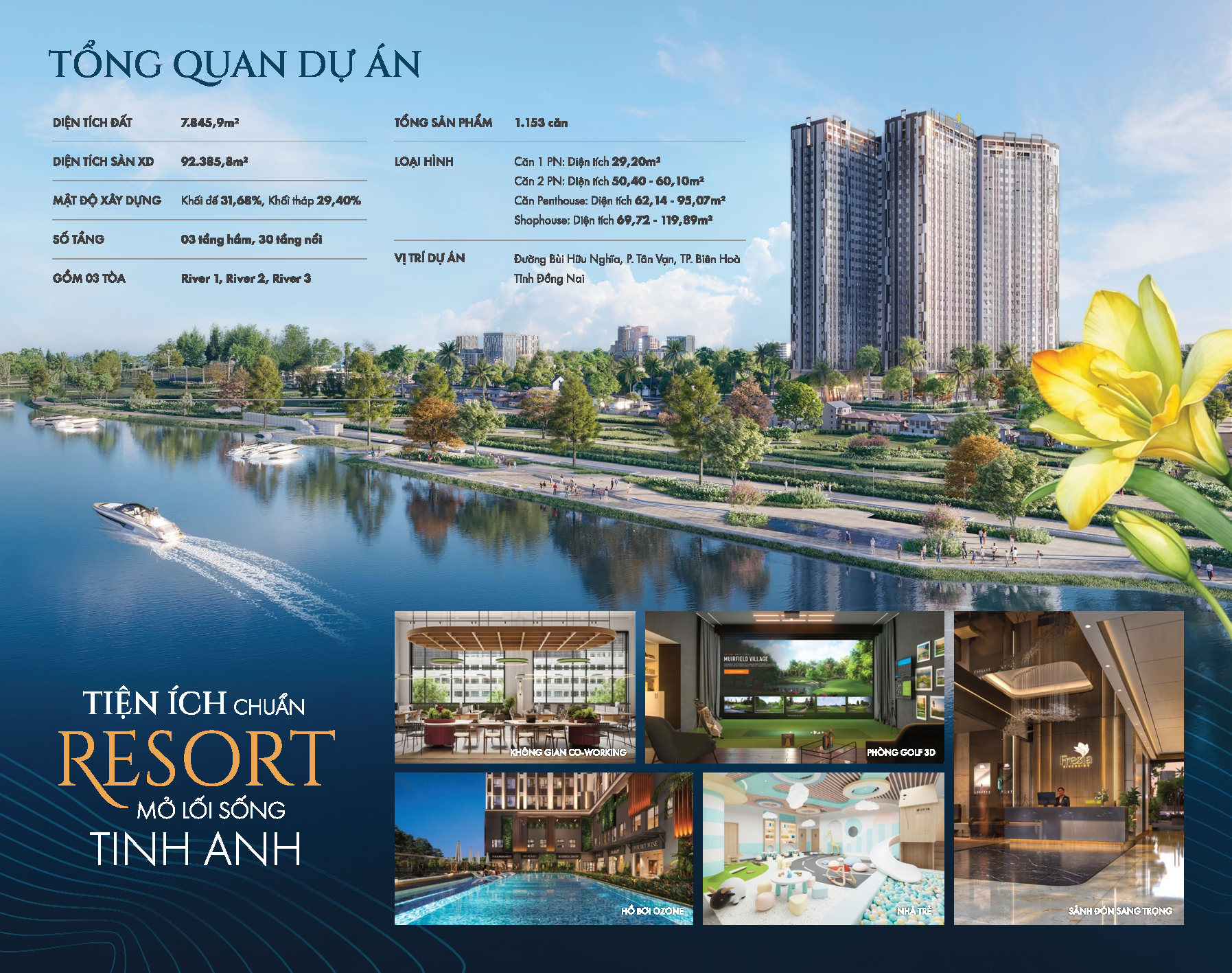 đánh giá tiện ích căn hộ Freside Riverside Tân Vạn
