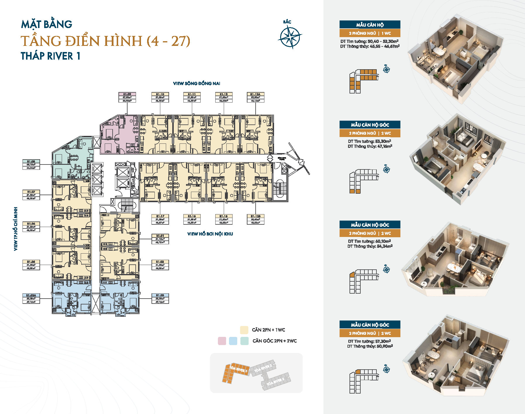 MẶT BẰNG THIẾT KẾ CĂN HỘ CHUNG CƯ FRESIA RIVERSIDE TÂN VẠN